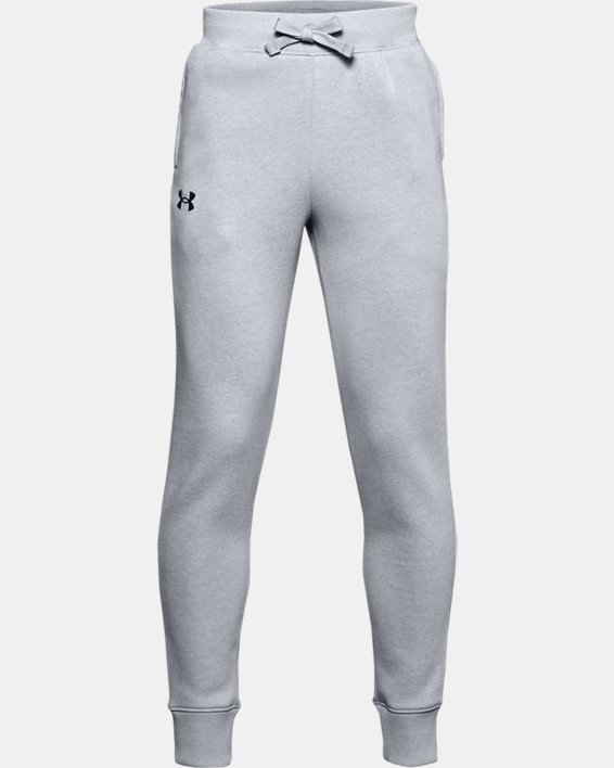Boys' UA Rival Cotton Pants, Gray, pdpMainDesktop image number 0